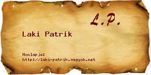 Laki Patrik névjegykártya